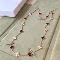 [Bieber Jewelry ]CLOVER 20 MOTIFS LASER CARNELIAN NECKLACE