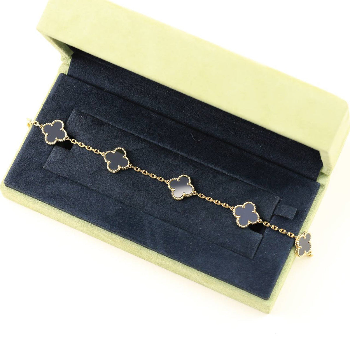 [Super CiCi ] CLOVER 5-MOTIV ONYX ARMBAND KOLLEKTION