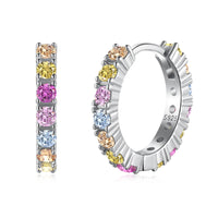 [Bieber Jewelry ]Radiant Colorful Round Cut Earrings