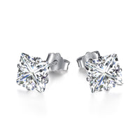 [Bieber Jewelry ]Stylish Shiny Square Center Stone Stud Earrings