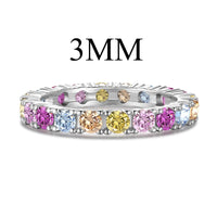 [Bieber Jewelry ]Dazzling Lustrous Round Cut Tennis Ring