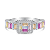 [Bieber Jewelry ]Exquisite Colorful Radiant Cut Party Ring