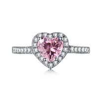 [Bieber Jewelry ]Eternity Splashy Romantic Heart Shape Lover Ring