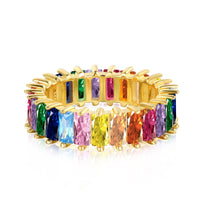 [Bieber Jewelry ]Unique Colorful Radiant Cut RIng