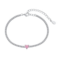 [Bieber Jewelry ]0.5 Carat Elegant Romantic Heart Shape Lover Bracelet