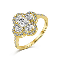 [Bieber Jewelry ]Luxurious Eternity Flower Shape Banquet Ring
