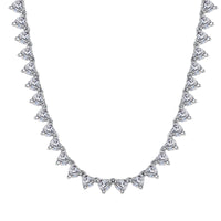 [Bieber Jewelry ]Ornate Heart Cut Tennis Necklace