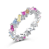 [Bieber Jewelry ]Dazzling Polychromatic Multi cut Daily Ring