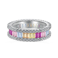 [Bieber Jewelry ]Dainty Kaleidoscopic Emerald Cut Daily Ring