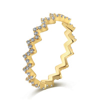 [Bieber Jewelry ]Delicate Enchanting Wave Shape Daily Ring