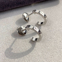 [Bieber Jewelry ]LOVE EARRINGS 2.65MM SILVER