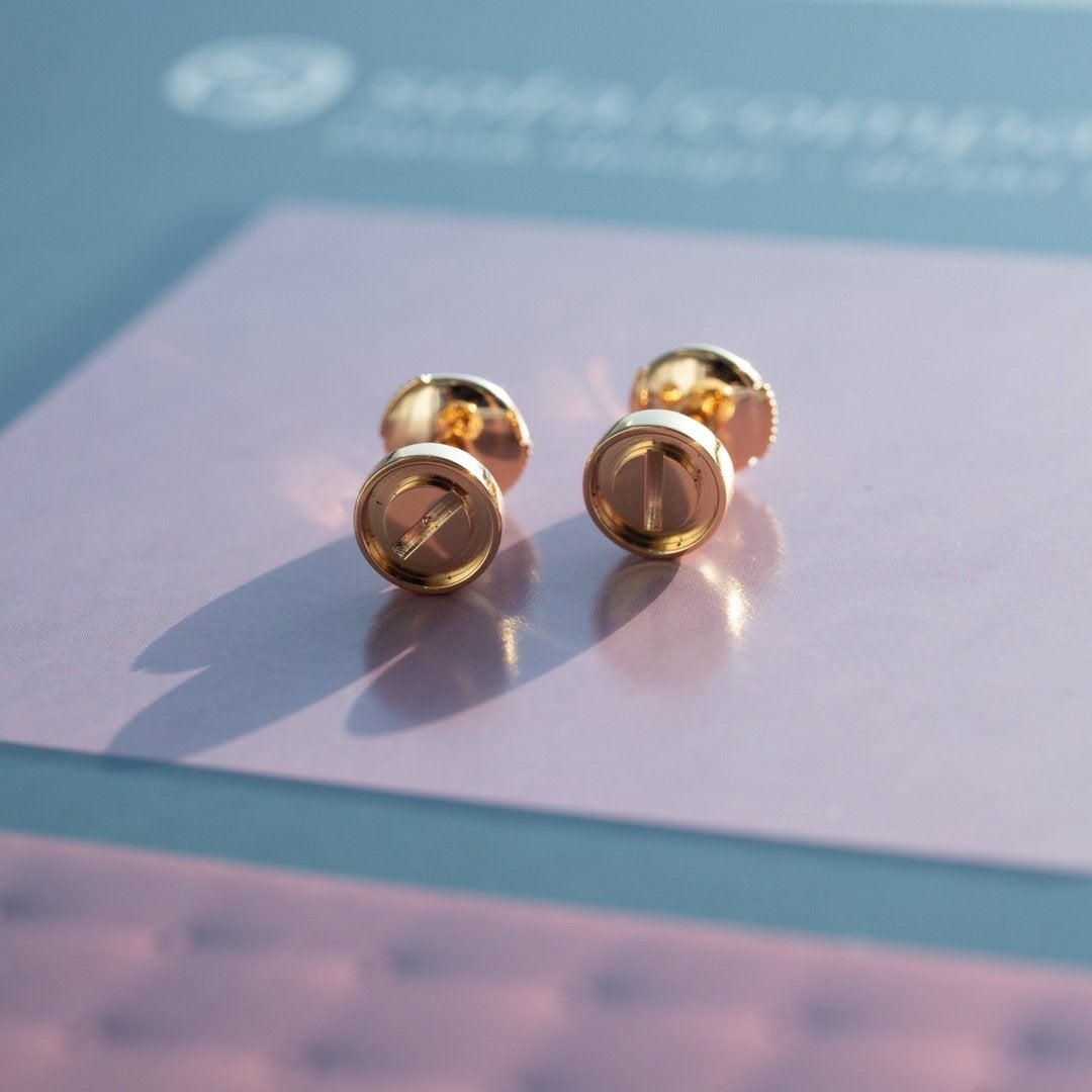 [Super CiCi ]LOVE OHRRINGE ROSÉGOLD 10MM