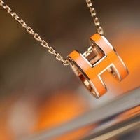 [Bieber Jewelry ]POP H PEDANT PINK GOLD