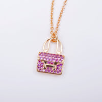 [Bieber Jewelry ]CONSTANCE PEDANT PURPLE DIAMOND NECKLACE