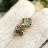 [Bieber Jewelry ]CLOVER MINI 9.5MM GRAY MOP EARRINGS