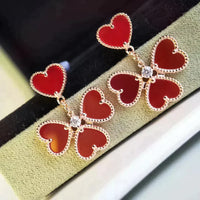 [Bieber Jewelry ]SWEET CLOVER CARNELIAN EARRINGS