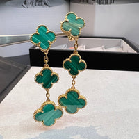[Bieber Jewelry ]CLOVER MALACHITE 3 MOTIFS GOLD