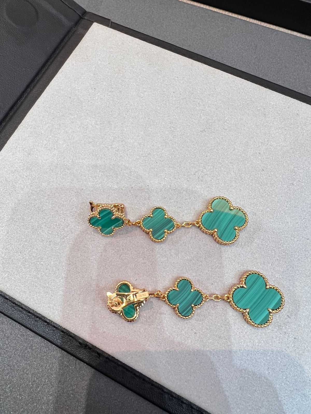 [Super CiCi ]CLOVER MALACHITE 3 MOTIVE GOLD