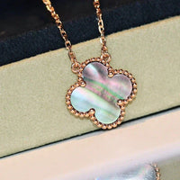 [Bieber Jewelry ]CLOVER 15MM  GRAY MOTHER OF PEARL NECKLACE