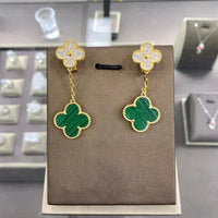 [Bieber Jewelry ]CLOVER  2 MOTIFS  DIAMOND  EARRINGS (MULTIPLE CHOICESç´