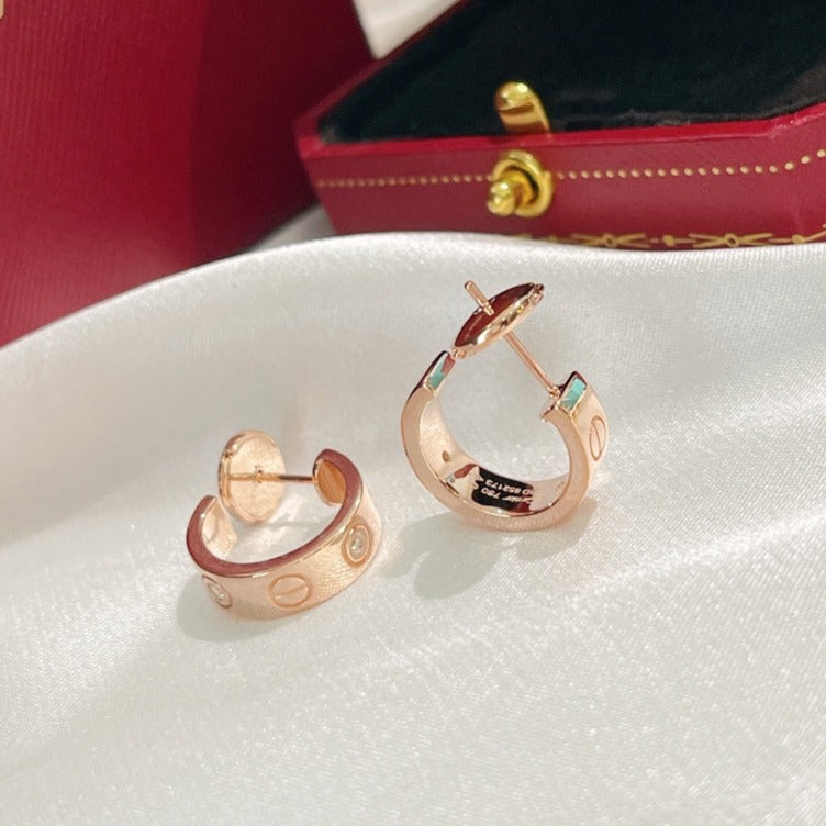 [Super CiCi ]LIEBES-OHRRINGE 5,7MM 2 DIAMANTEN