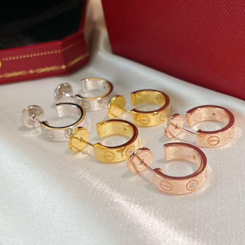 [Super CiCi ]LIEBES-OHRRINGE 5,7MM 2 DIAMANTEN