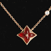 [Bieber Jewelry ]STAR NECKLACE PINK GOLD 1 DIAMOND