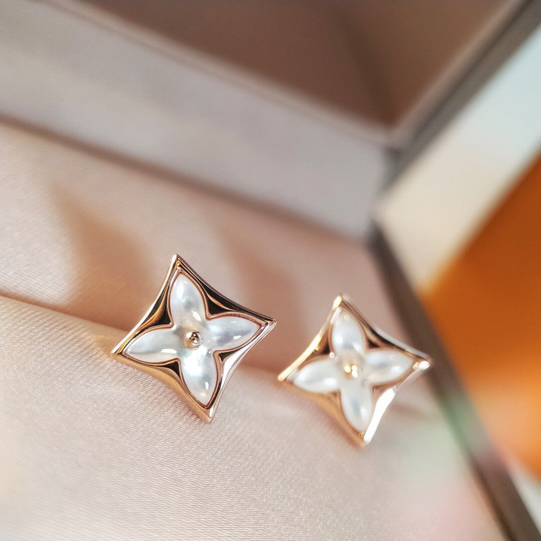 [Super CiCi ]STERN-OHRRINGE PINK GOLD