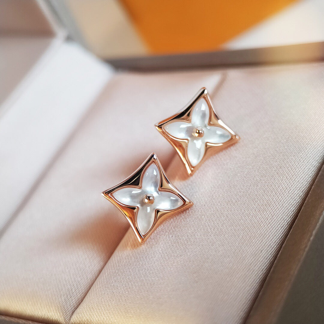 [Super CiCi ]STERN-OHRRINGE PINK GOLD