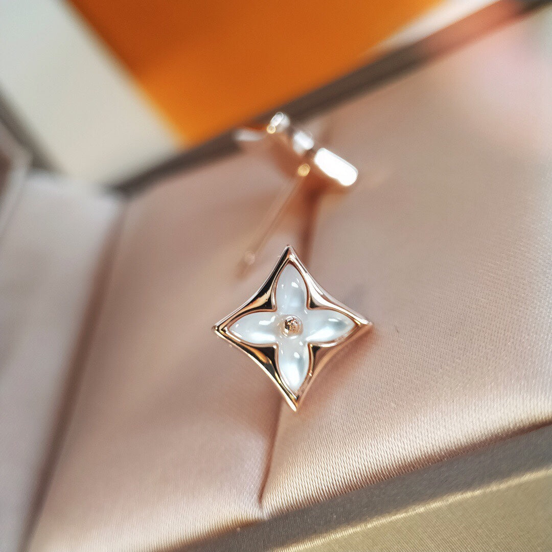 [Super CiCi ]STERN-OHRRINGE PINK GOLD