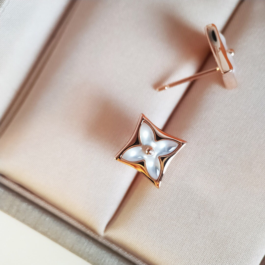 [Super CiCi ]STERN-OHRRINGE PINK GOLD
