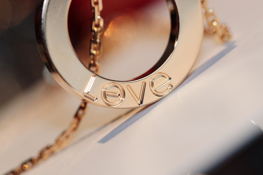 [Super CiCi ]LIEBESKETTE 16MM 6 DIAMANTEN ROSÉGOLD