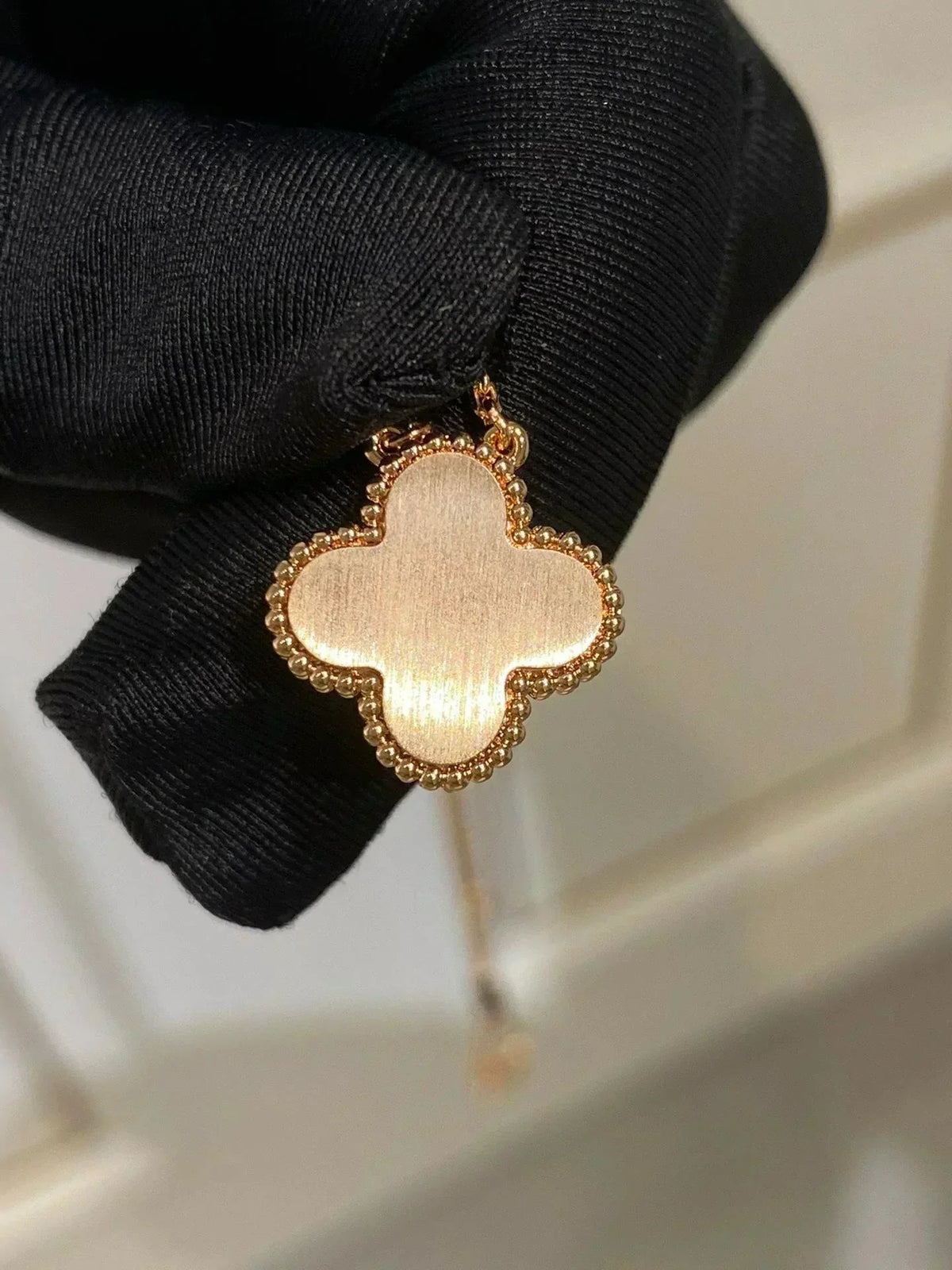 [Super CiCi ]CLOVER 15MM DIAMOND RHODONIT-HALSKETTE