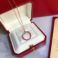 [Bieber Jewelry ]JUSTE NECKLACE GOLD RED DIAMONDS