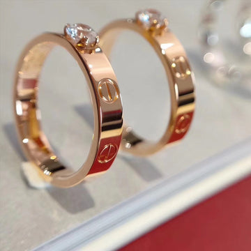 [Super CiCi ]LOVE RING 3,6MM 1 GROSSER DIAMANT