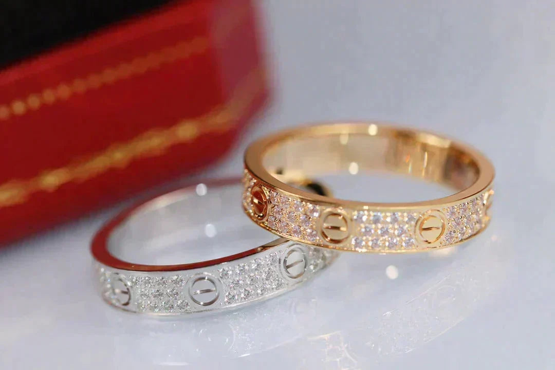[Super CiCi ]LOVE RING 3.6MM MIT DIAMANTBESATZ