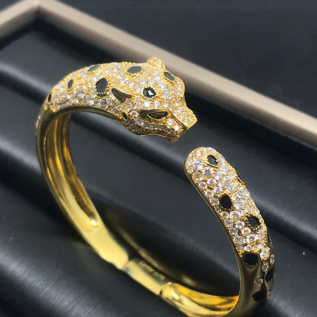 [Super CiCi ]PANTHERE GROSSES ARMBAND DIAMANTEN