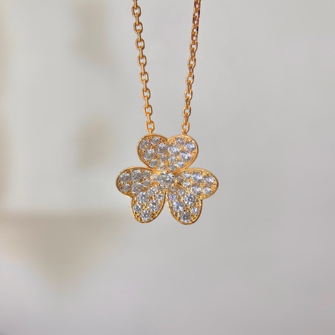 [Super CiCi ]BLUMEN-DIAMANT-HALSKETTE