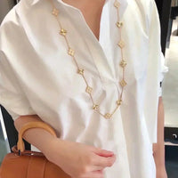 [Bieber Jewelry ]CLOVER 20 MOTIFS LASER DIAMOND NECKLACE