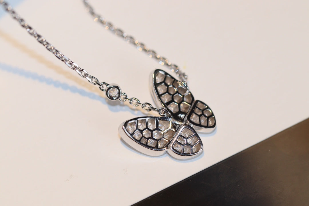 [Super CiCi ]SCHMETTERLING DIAMANT-HALSKETTE
