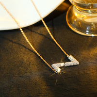 [Bieber Jewelry ]VOLT SILVER DIAMOND PEDANT NECKLACE