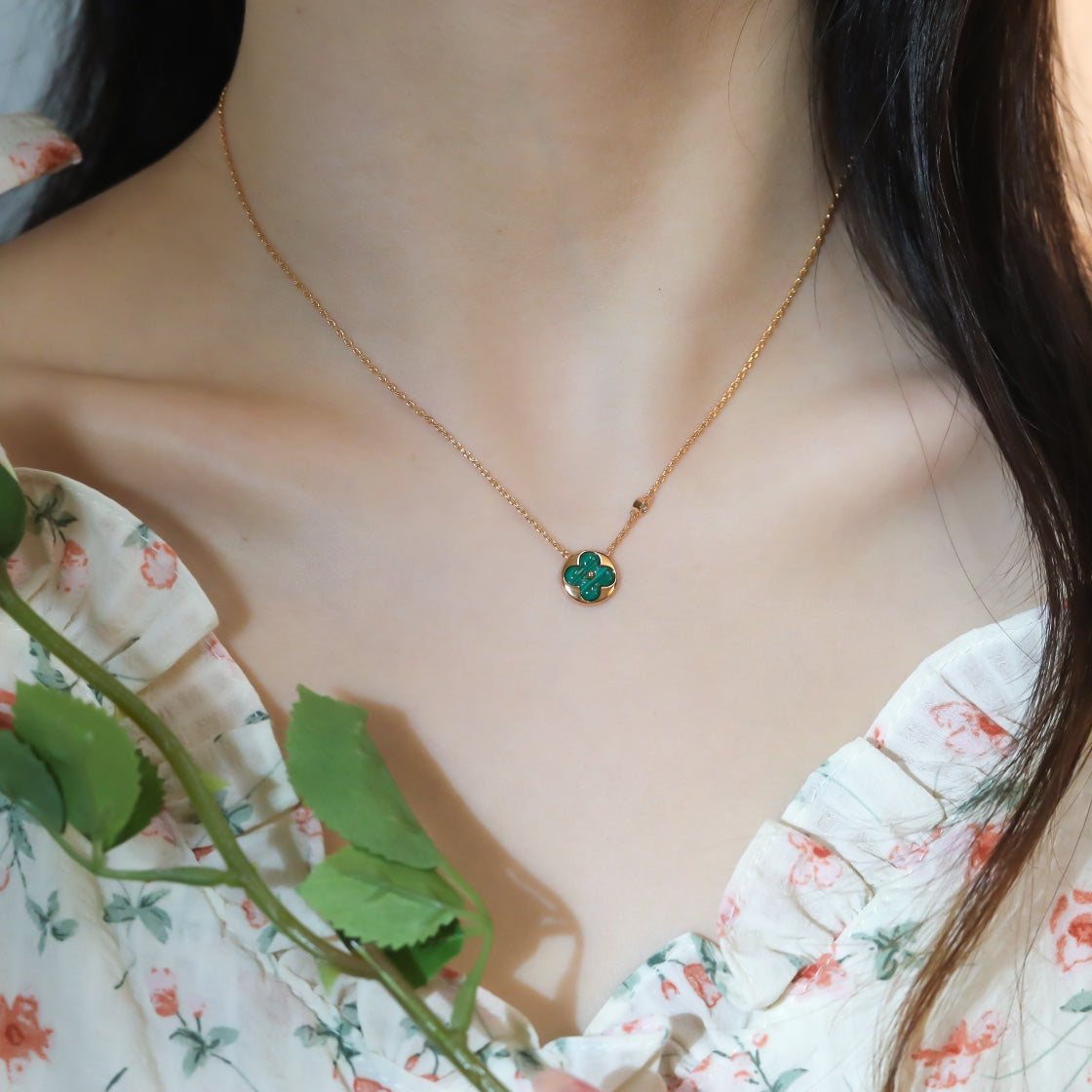 [Super CiCi ]SUN ANHÄNGER ROSÉGOLD 1 DIAMANT HALSKETTE