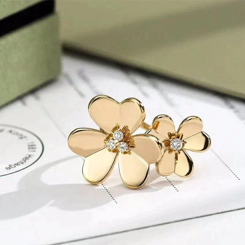 [Super CiCi ]KLEEBLATT COSMOS GOLDDIAMANT-RING