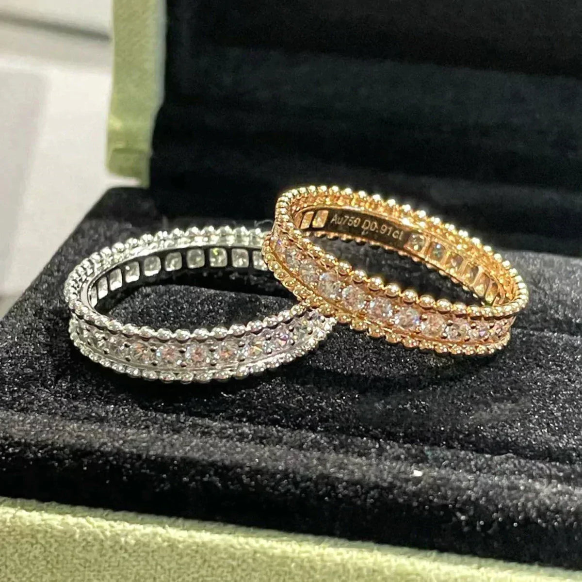 [Super CiCi ]PERLEE DIAMANT-RING AUS ROSÉGOLD