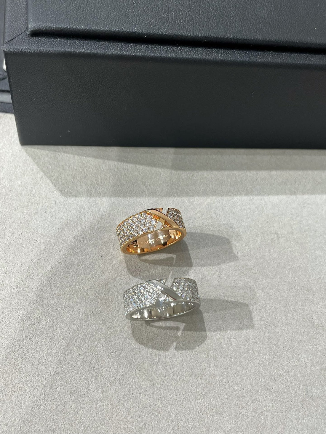 [Super CiCi ]LIENS EVIDENCE  DIAMOND PAVED RING