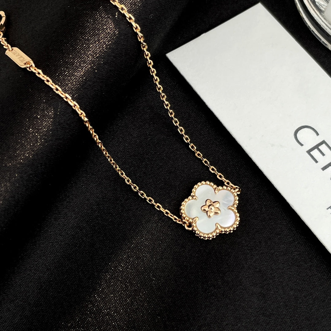 [Super CiCi ]LUCKY SPRING ROSÉGOLD PERLMUTT-ARMBAND