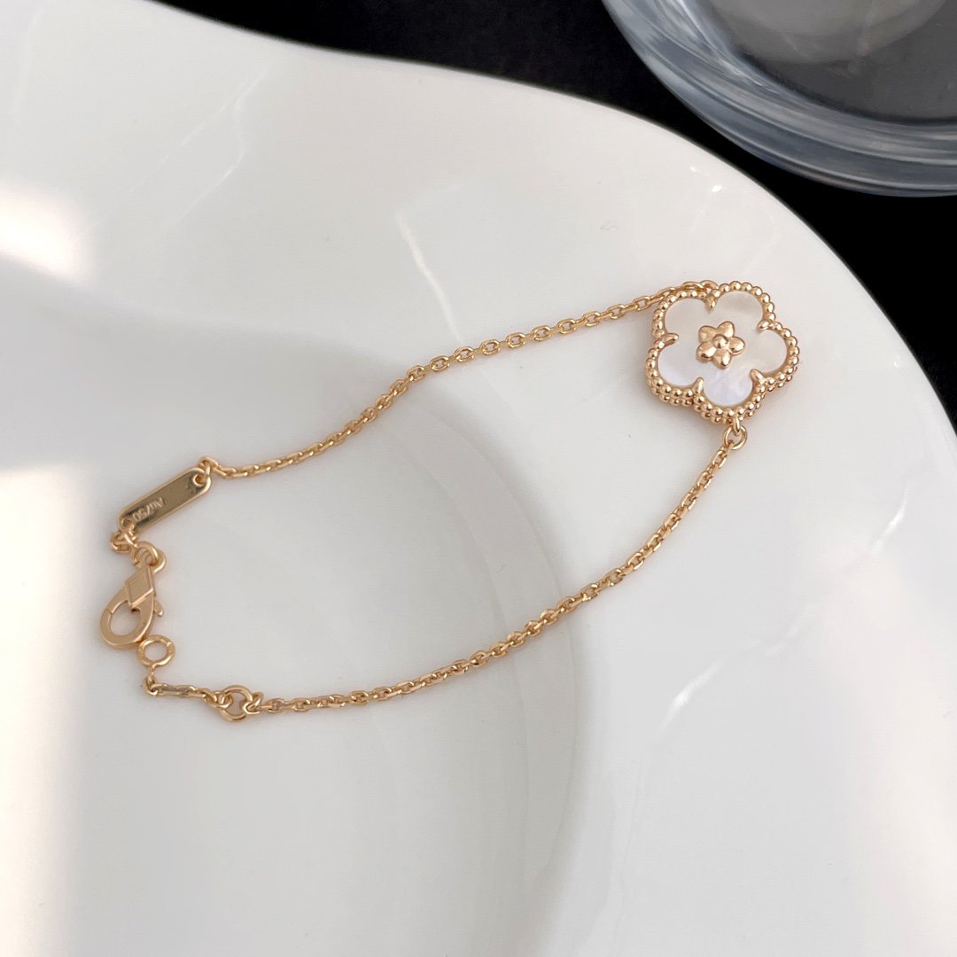 [Super CiCi ]LUCKY SPRING ROSÉGOLD PERLMUTT-ARMBAND