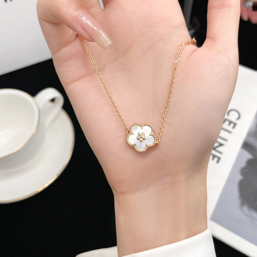 [Super CiCi ]LUCKY SPRING ROSÉGOLD PERLMUTT-ARMBAND