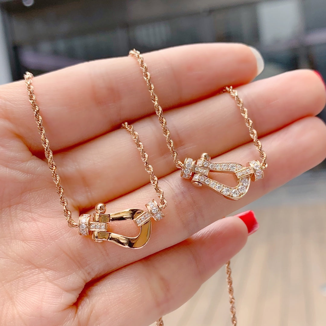 [Super CiCi ]FORCE 10 HALSKETTE AUS ROSÉGOLD MIT DIAMANTEN