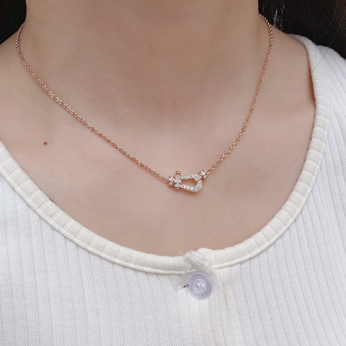 [Super CiCi ]FORCE 10 HALSKETTE AUS ROSÉGOLD MIT DIAMANTEN
